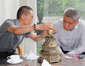 向马未都请教祈福塔的工艺